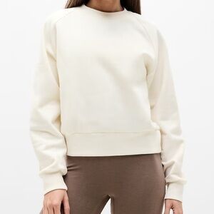 Athleta Cream Crewneck Pullover